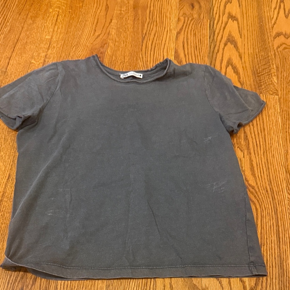 Zara Charcoal Short Sleeve Tee